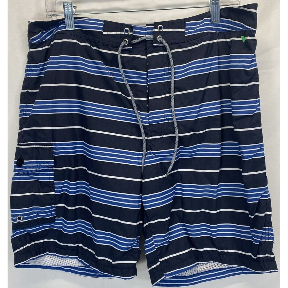 J. Crew Swim Trunks/Board Shorts Stripes Lined Size 36x8.5 Nylon RN 77380